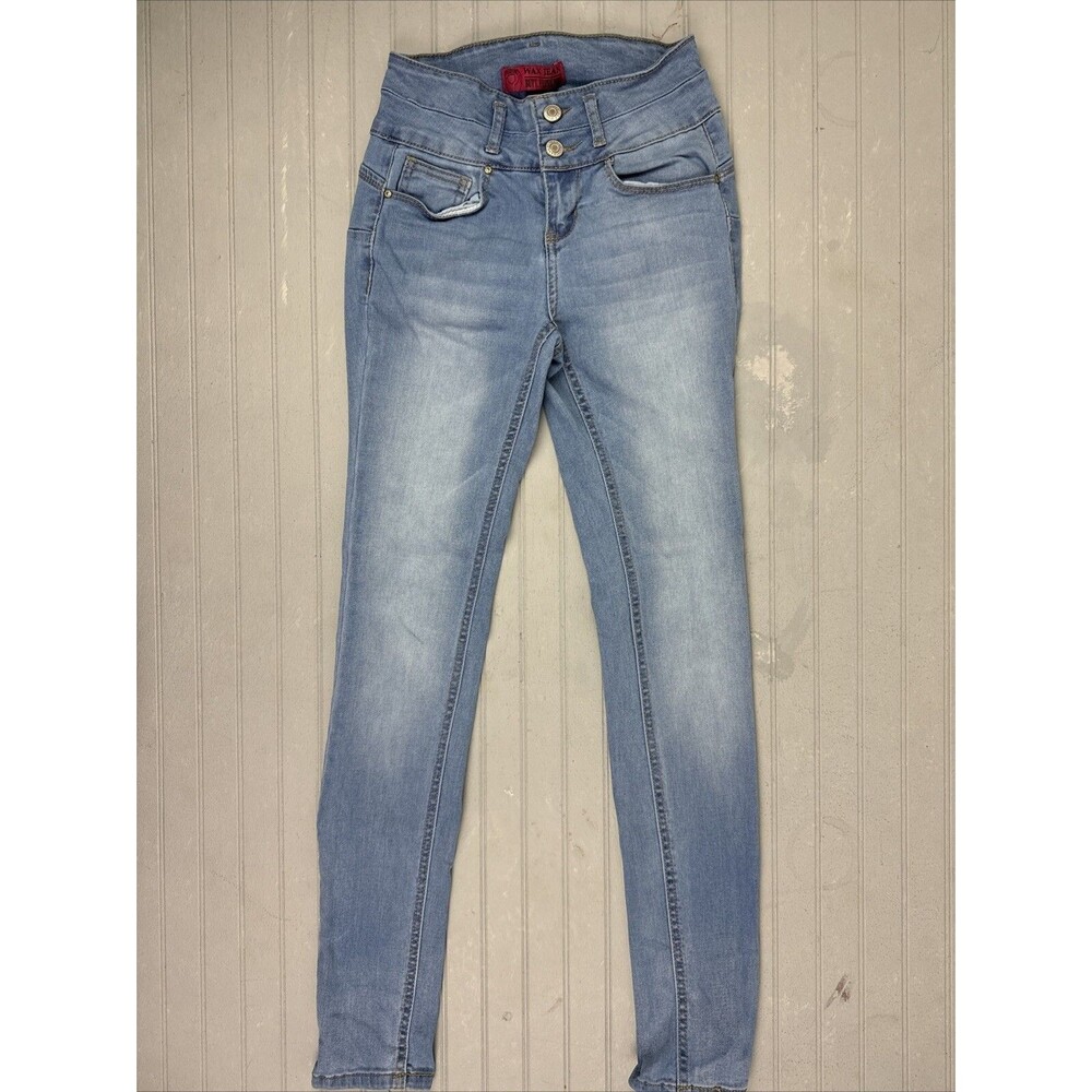 Wax Jeans Size 0 Womens Low Rise Skinny Butt I Love You Stretch Light Wash